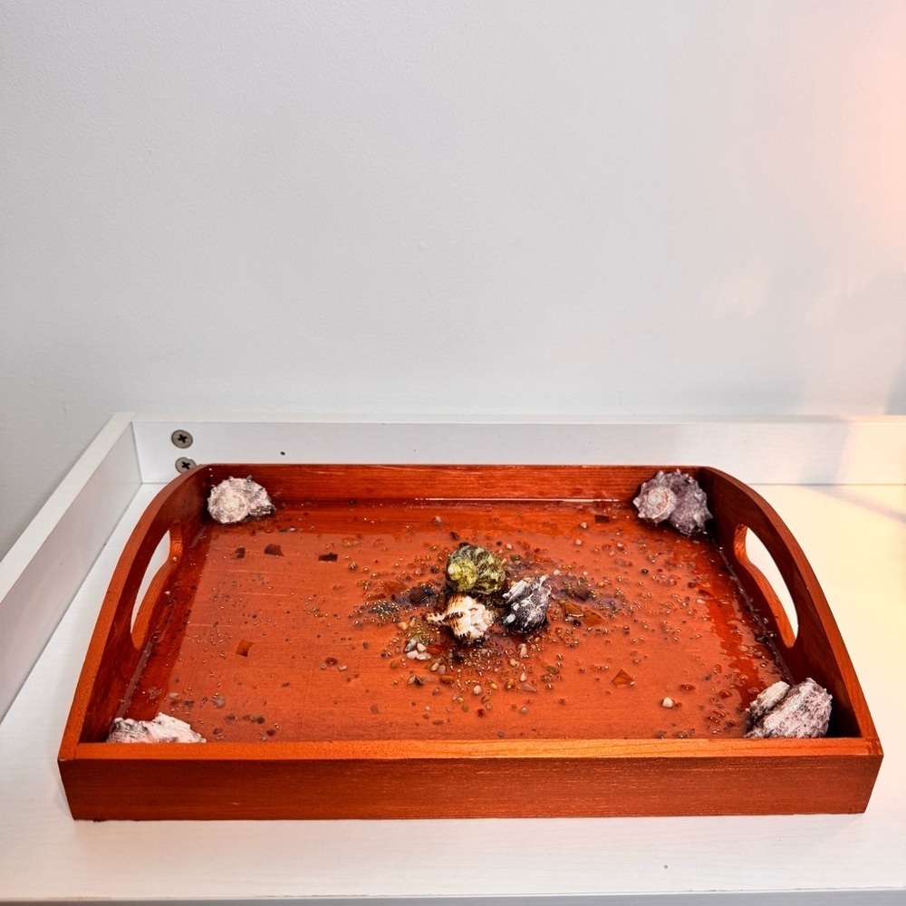 Resin Seashell Decorative Tray